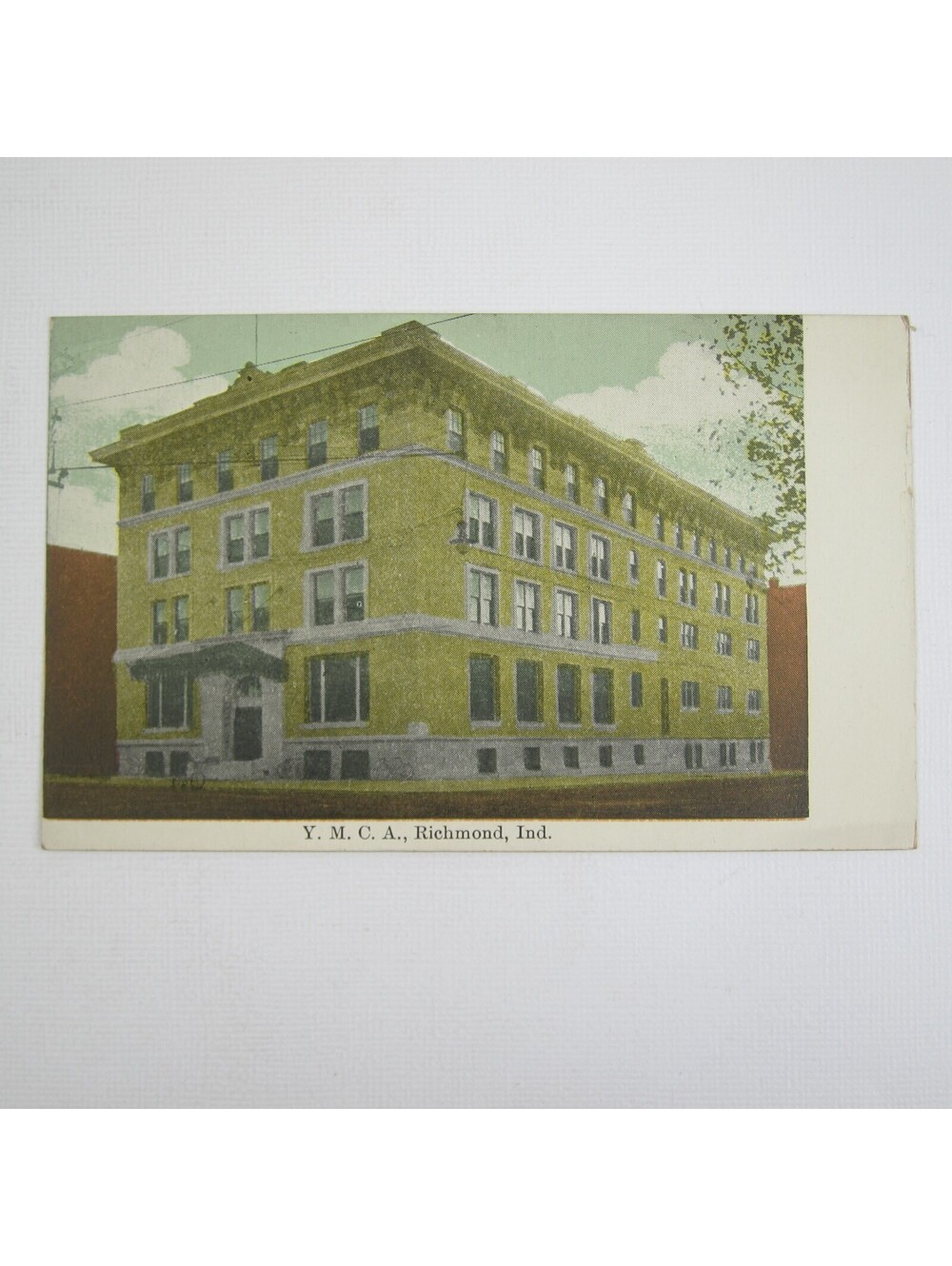 Antique Richmond Indiana Postcard YMCA Building UNPOSTED